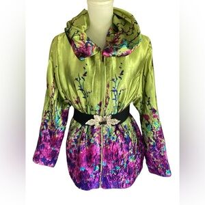 Colorful Abstract Floral Jacket B37